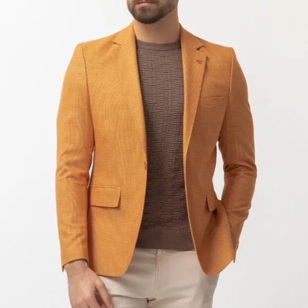 Slim Fit Mustard Blazer