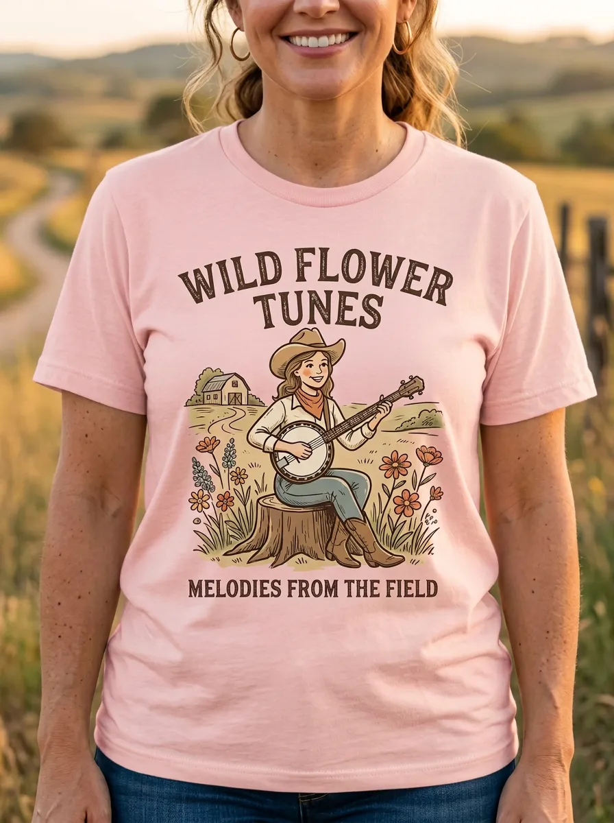 Heritage Banjo Women's Country Music Casual T-Shirt