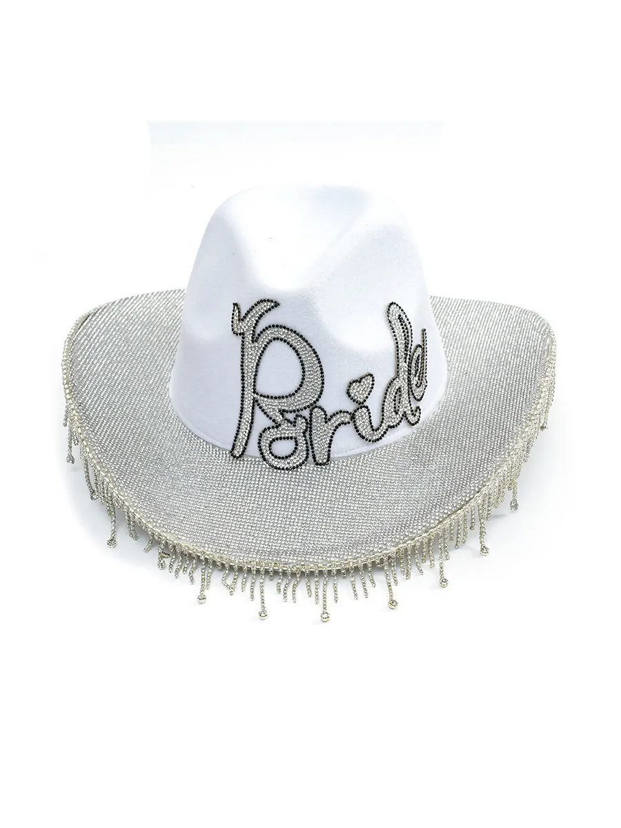Kiara Rhinestone Tassel Cowboy Hat