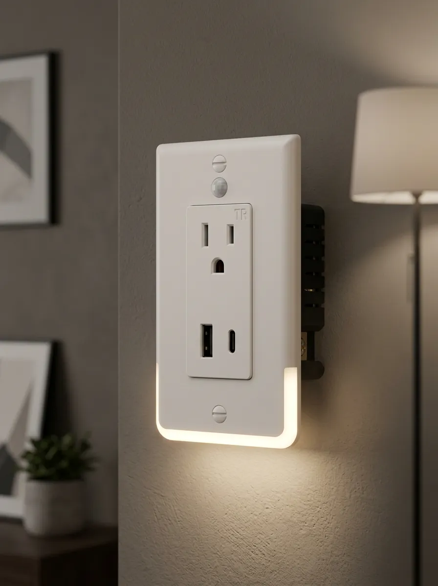 Modern Sensor Light Printed LED Outlet Cover