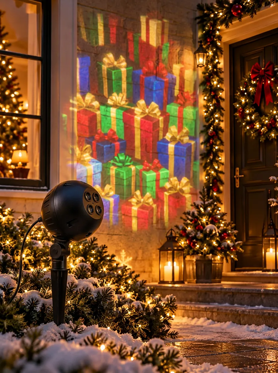 Gift Box Christmas LED Light Projector
