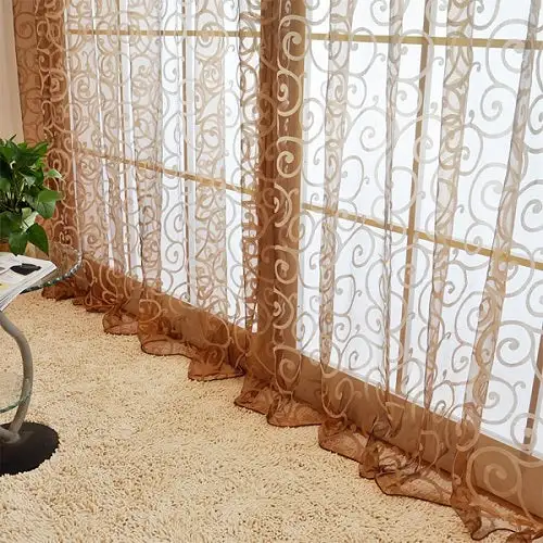 Modern Sheer Window Curtain Panel