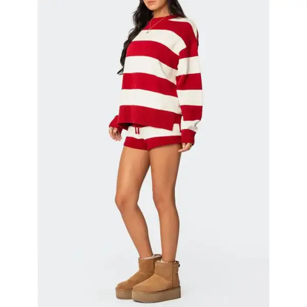Everyday Striped Knit Shorts