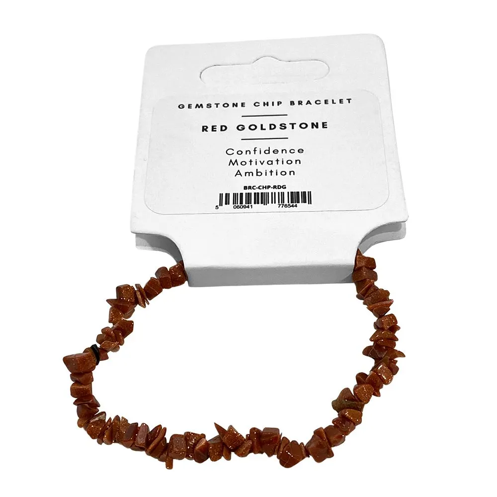 Chip-Stone Stretch Gemstone Crystal Bracelet