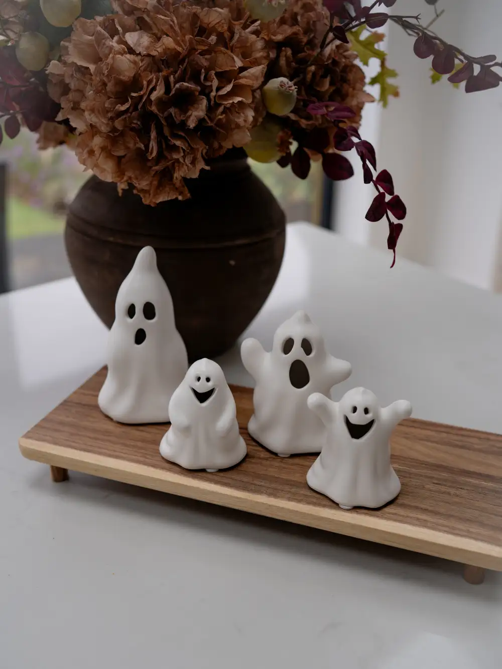 Ceramic Ghosts Wooden Tray Styling Bundle