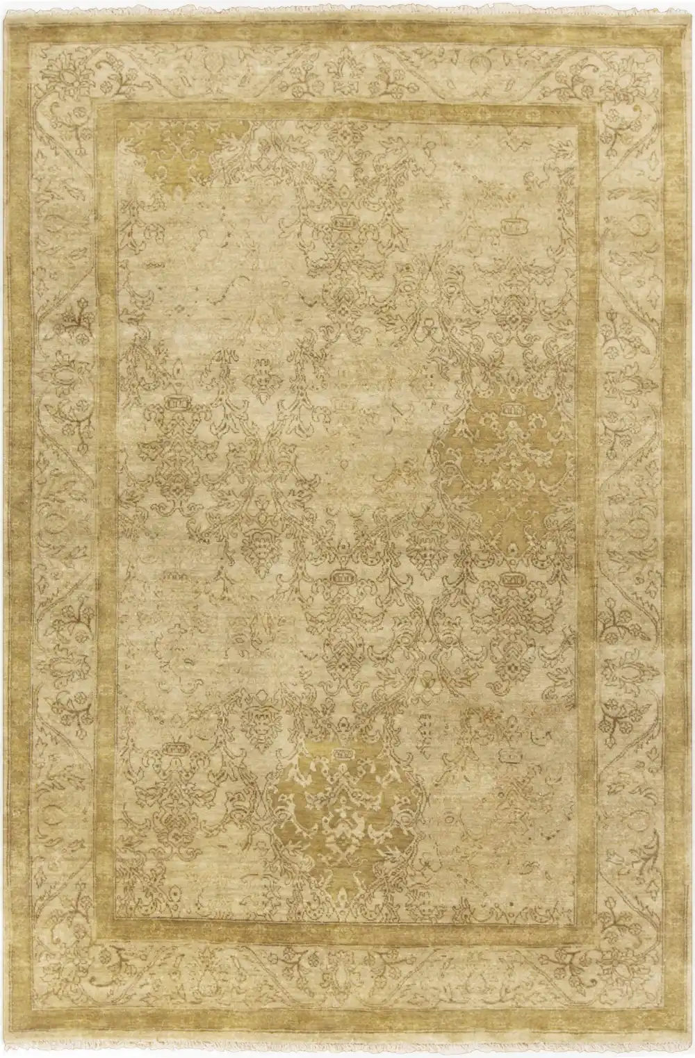 Refined Traditional Hand Knotted Wool Area Rug Living Space Accent