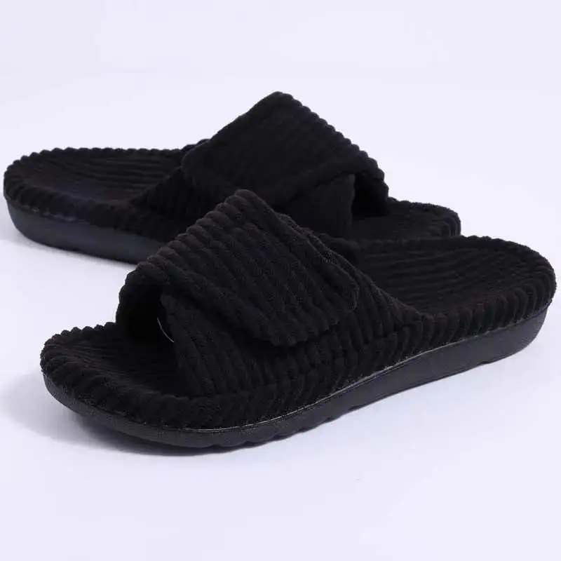 Soft Feel Open Toe House Slippers