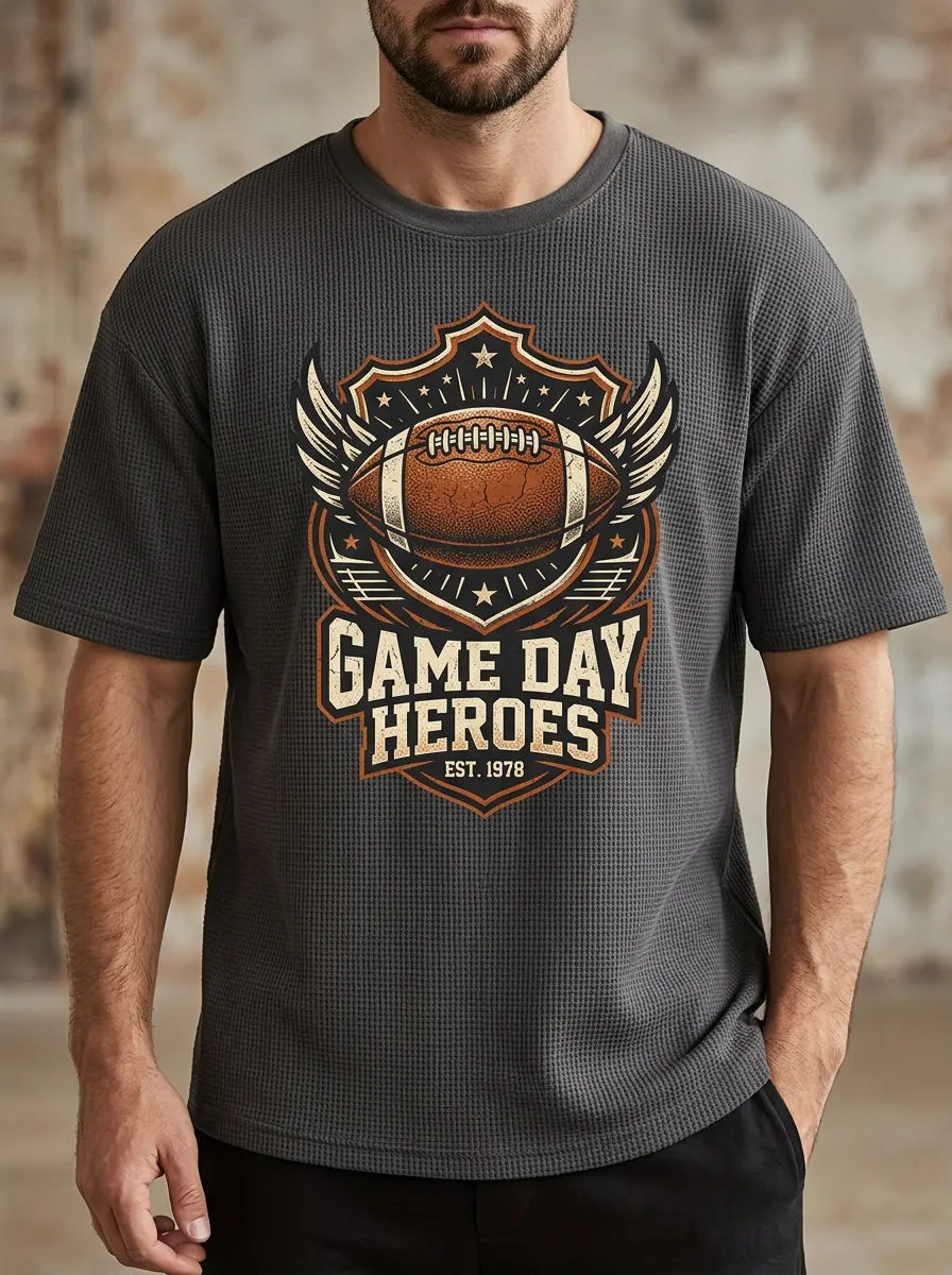 Football Graphic Casual T-Shirt