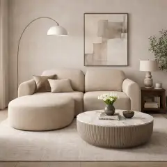 Clean-Line Contemporary Sofa