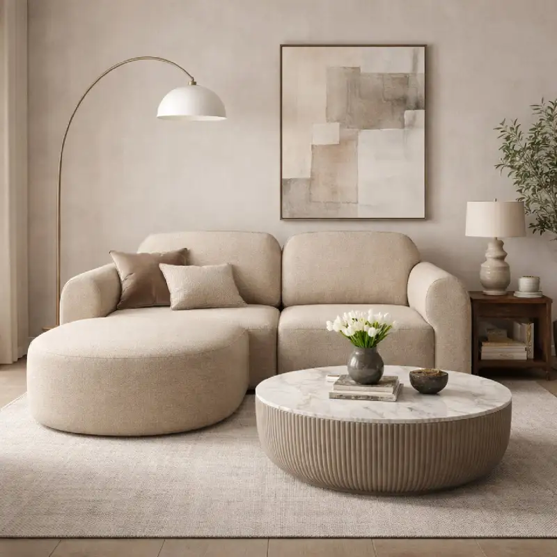 Clean-Line Contemporary Sofa