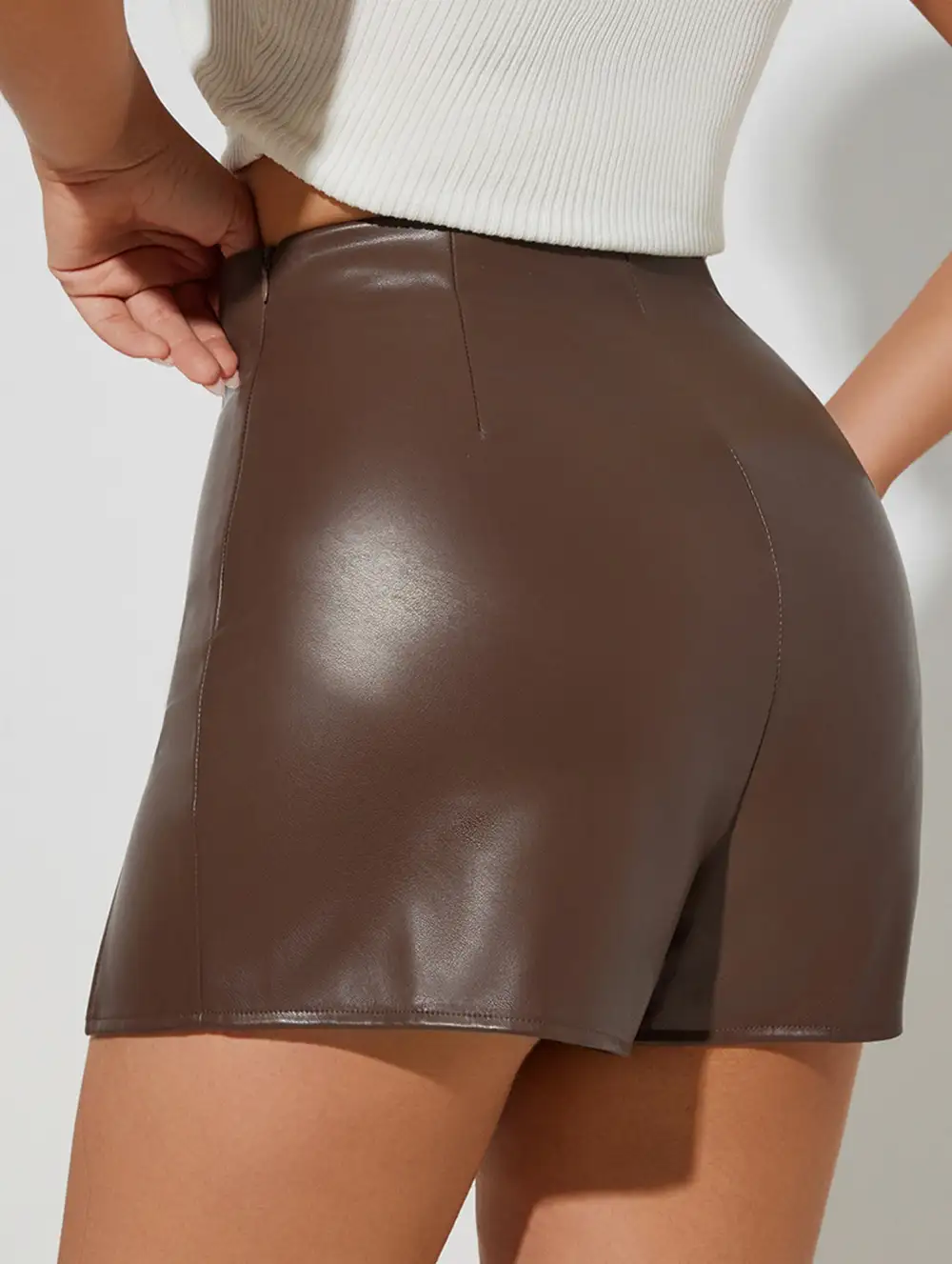 Slit Hem Bodycon Mini Skirt