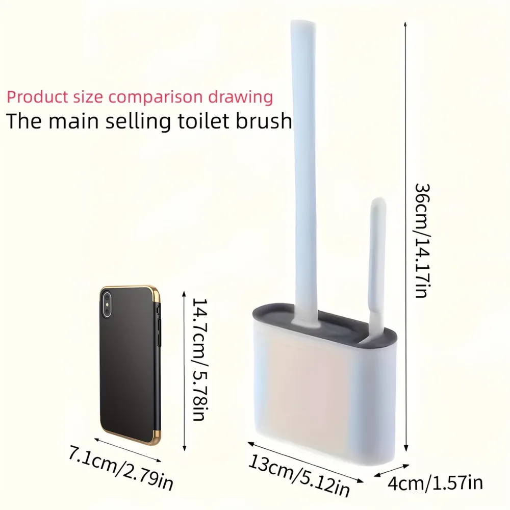 Wall-Mounted Toilet Brush Set