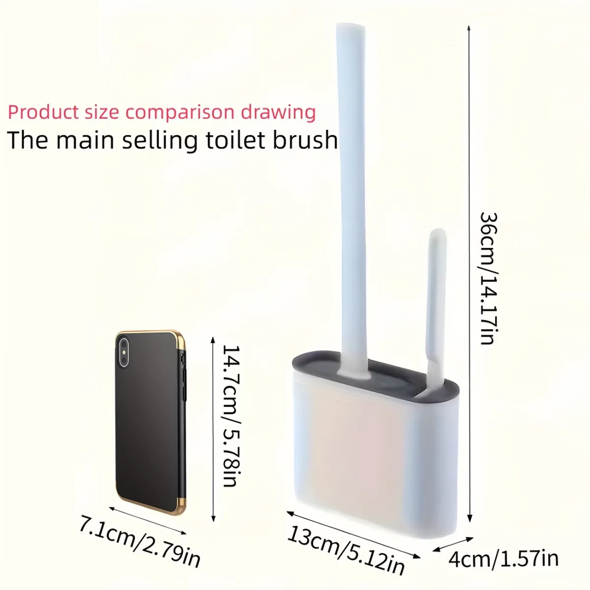 Wall-Mounted Toilet Brush Set