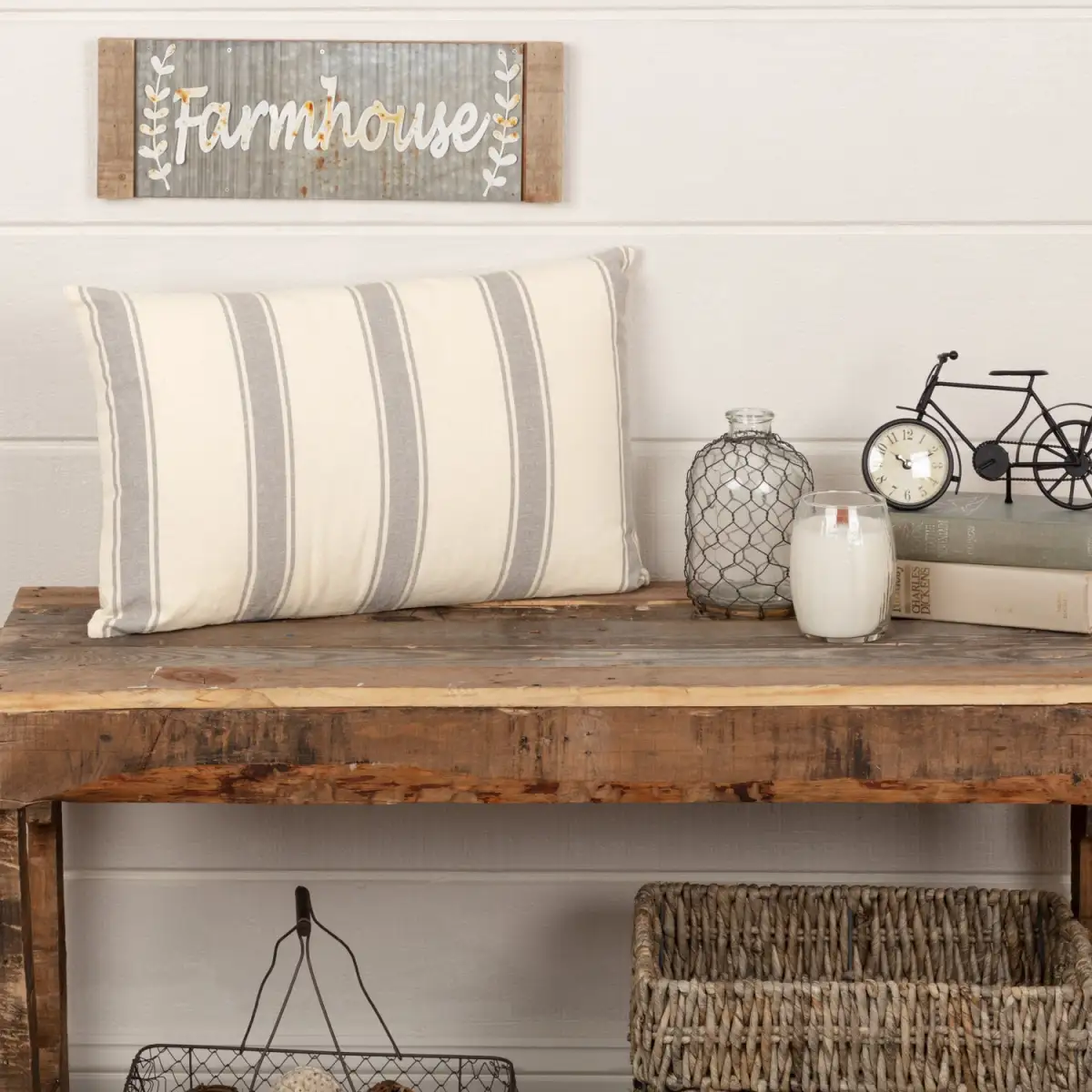 Artisan Striped Decorative Accent Pillow