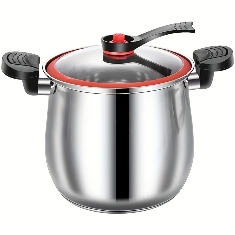 Versatile Stainless Steel Pot with Airtight Lid, Home Kitchen Helper for Boiling and Simmering