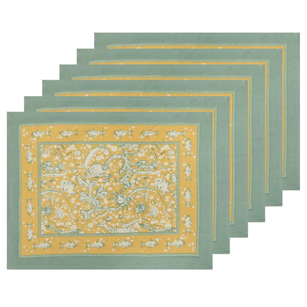 Soft Botanical Placemat Set