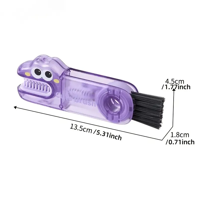 Durable Crocodile-Shaped Three-In-One Cup Lid Brush Cleaner