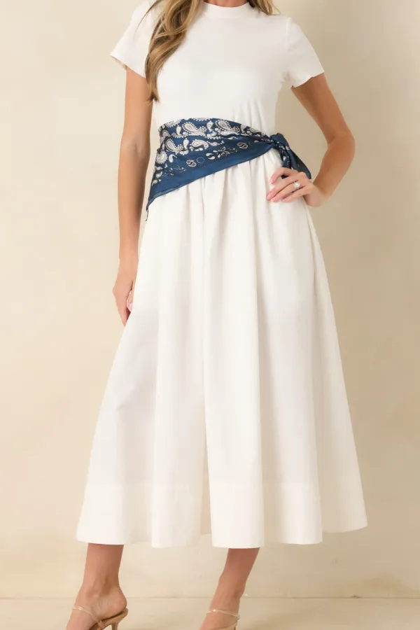Relaxed Silhouette Midi Dress