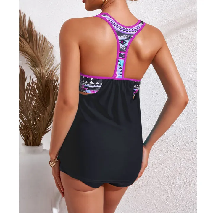 Women's Racerback Striped Swim Top