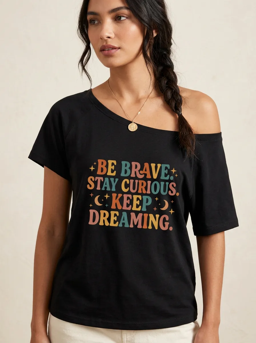 Inspirational Quote Moon Stars Retro T-Shirt