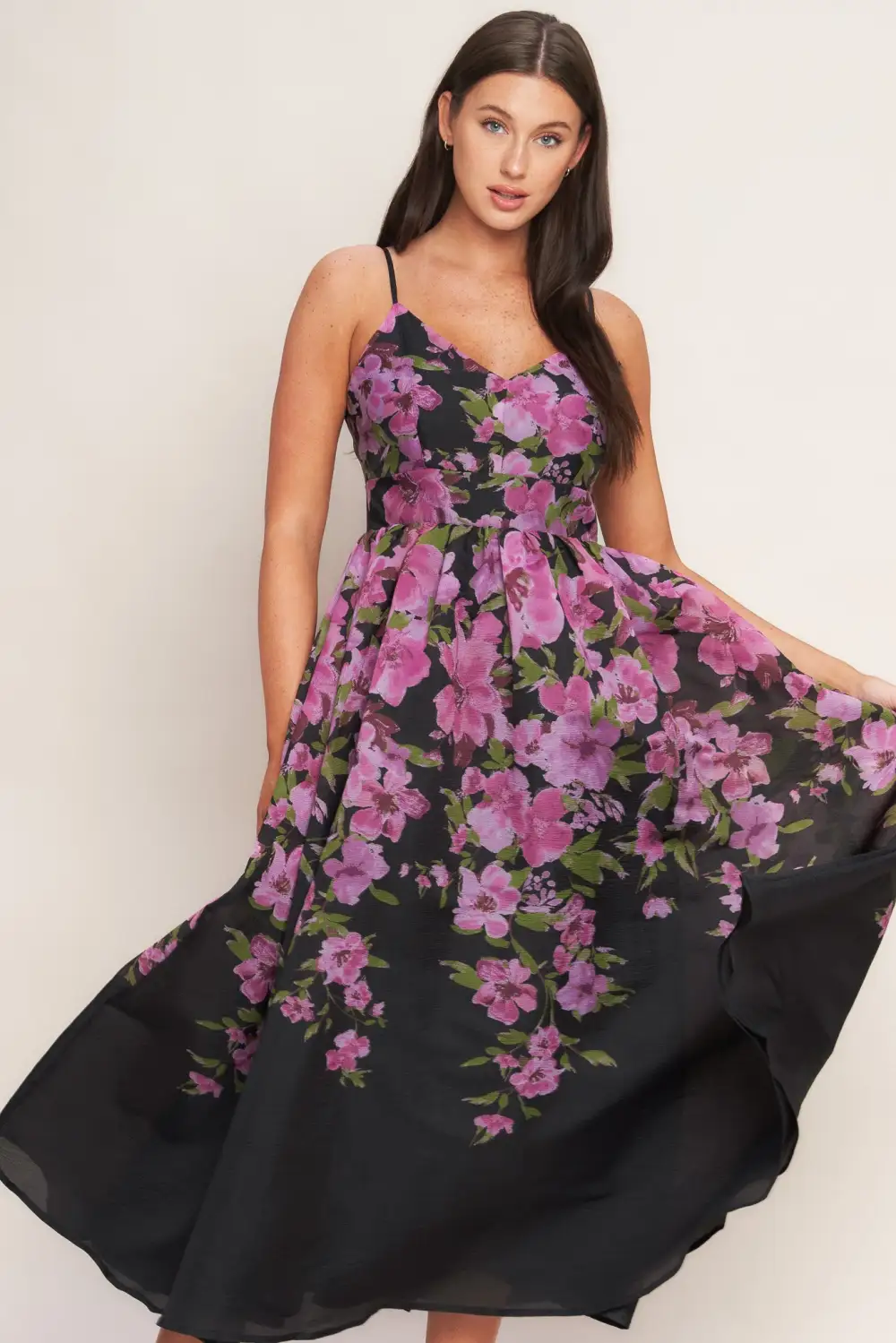 Modern Printed Midi Dress