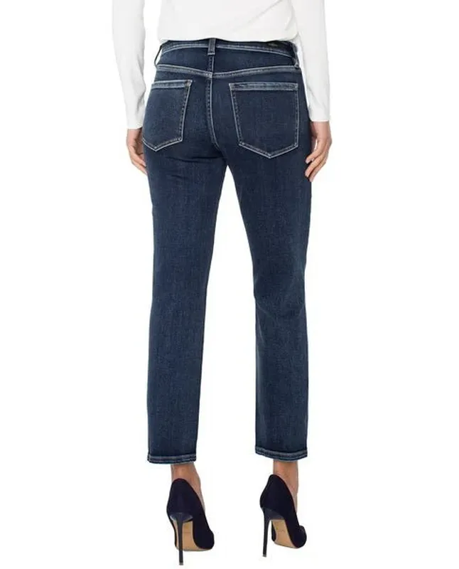 Cotton Button-Front Slim Fit Jeans