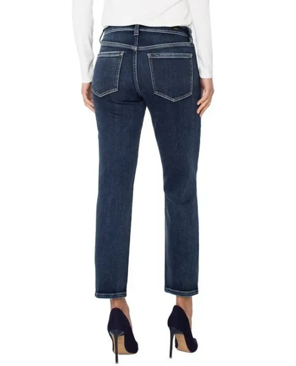 Cotton Button-Front Slim Fit Jeans