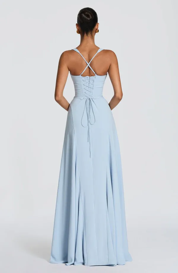 Lydia Camisole Waist-Cinched Maxi Dress