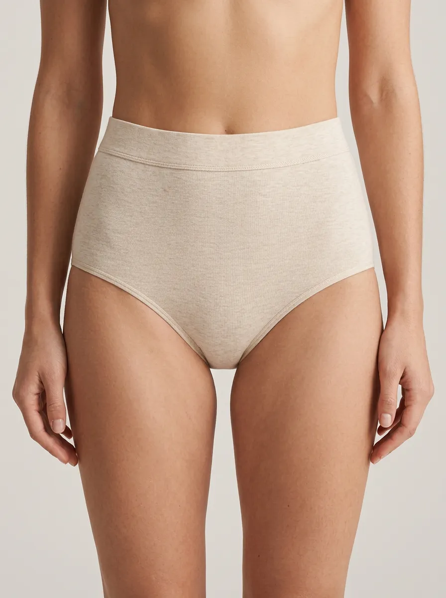 Classic High-Waisted Solid Silhouette Women's Panties