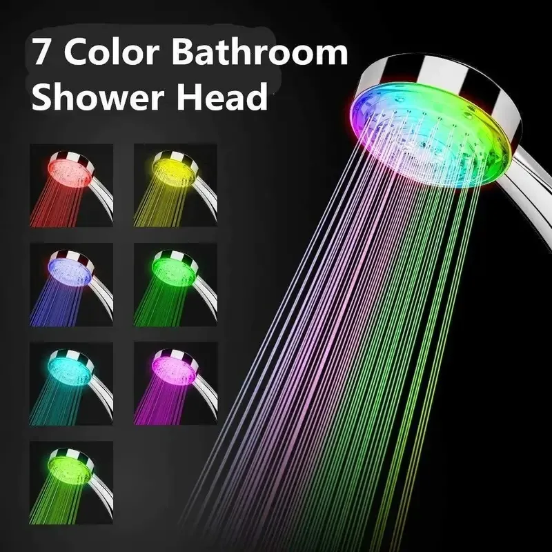 High Pressure Shower Head with Colors Changing LED