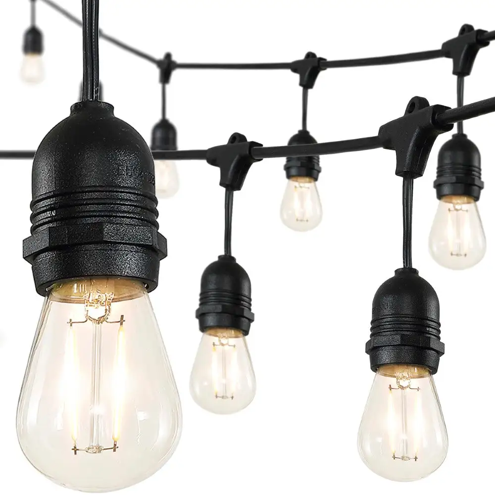 Indoor Outdoor Rustic Industrial LED Bulb String Lights
