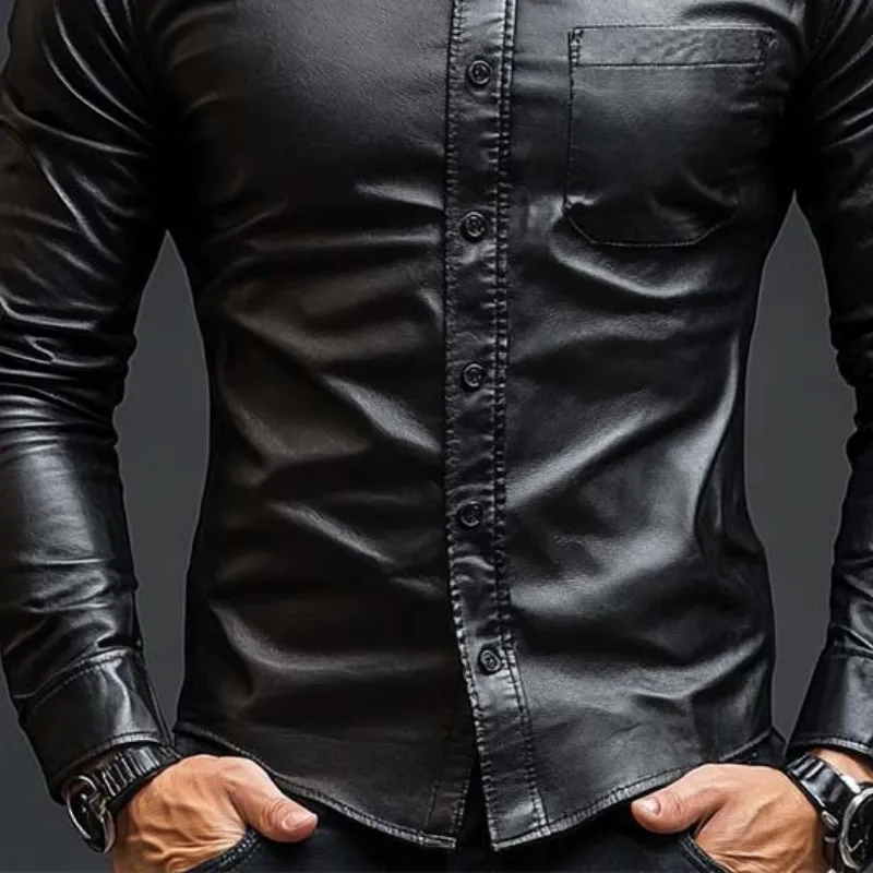 Rugged Work Leather Shirt