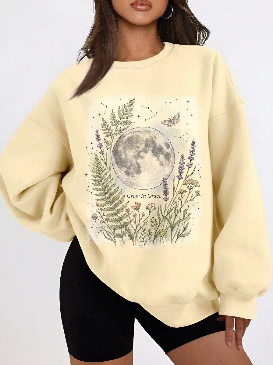 Women's Celestial Botanical Grow In Grace Printed Sweatshirt