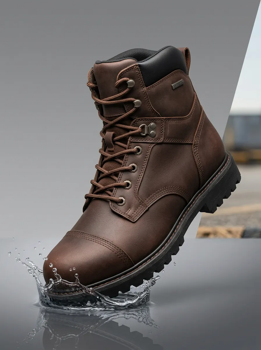 Casual Lace Profile Men' Waterproof Work Boots