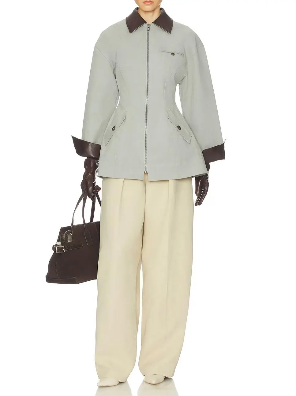 Zip Front Cropped Jacket