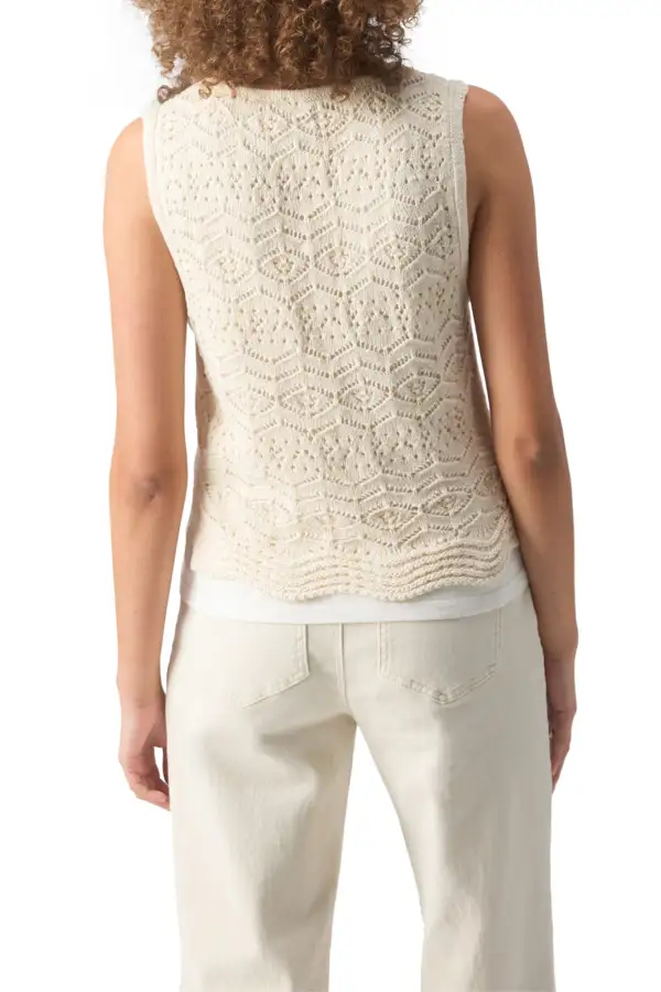 Pointelle Mixed Media Tank Top