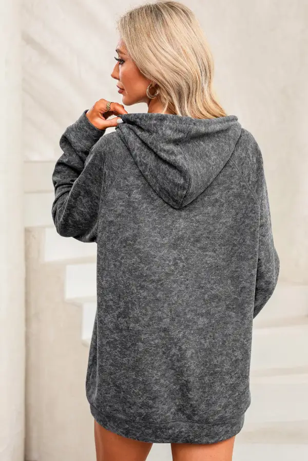 Polished Pocketed Long-Sleeve Hoodie