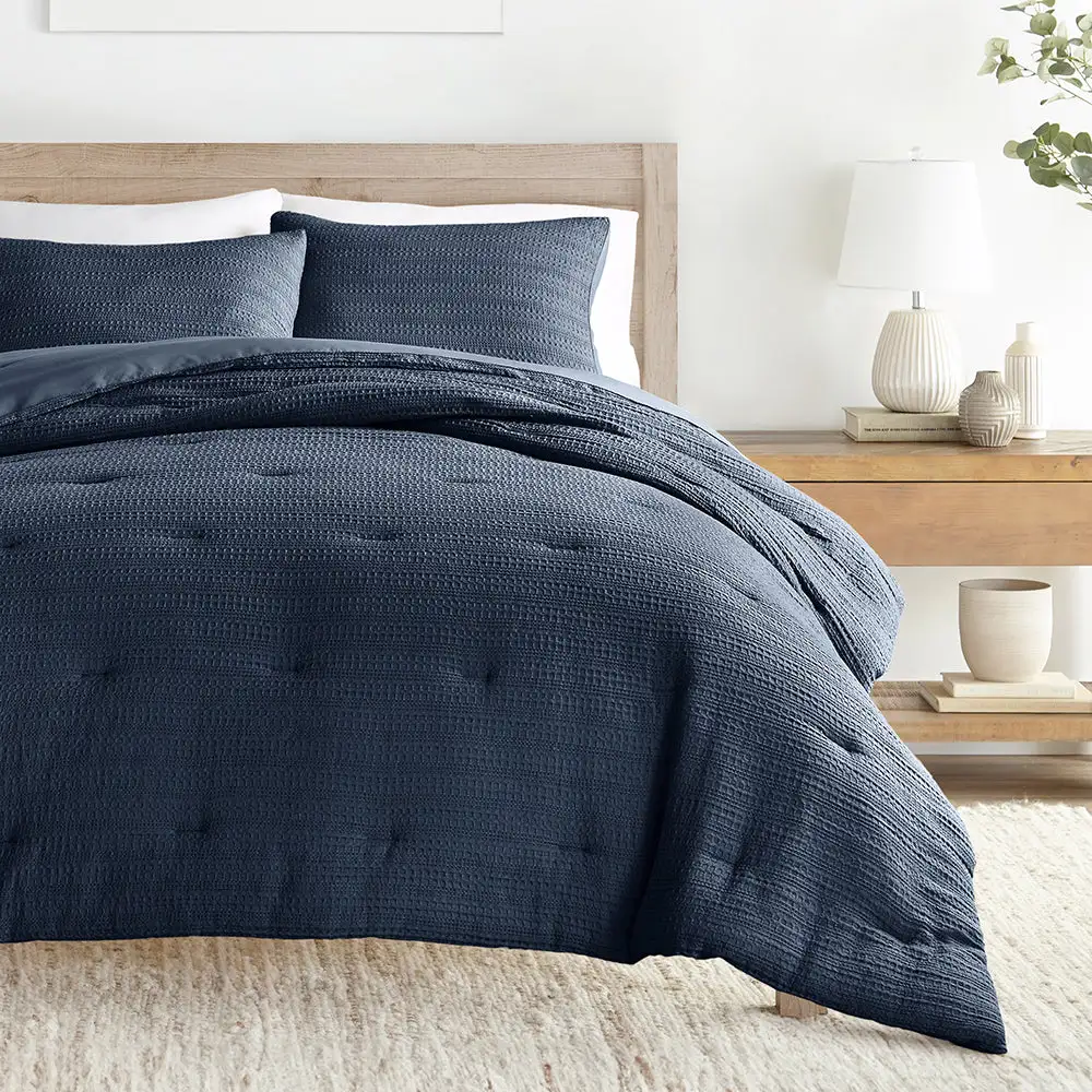 Waffle Textured Down Alternative Comforter Set