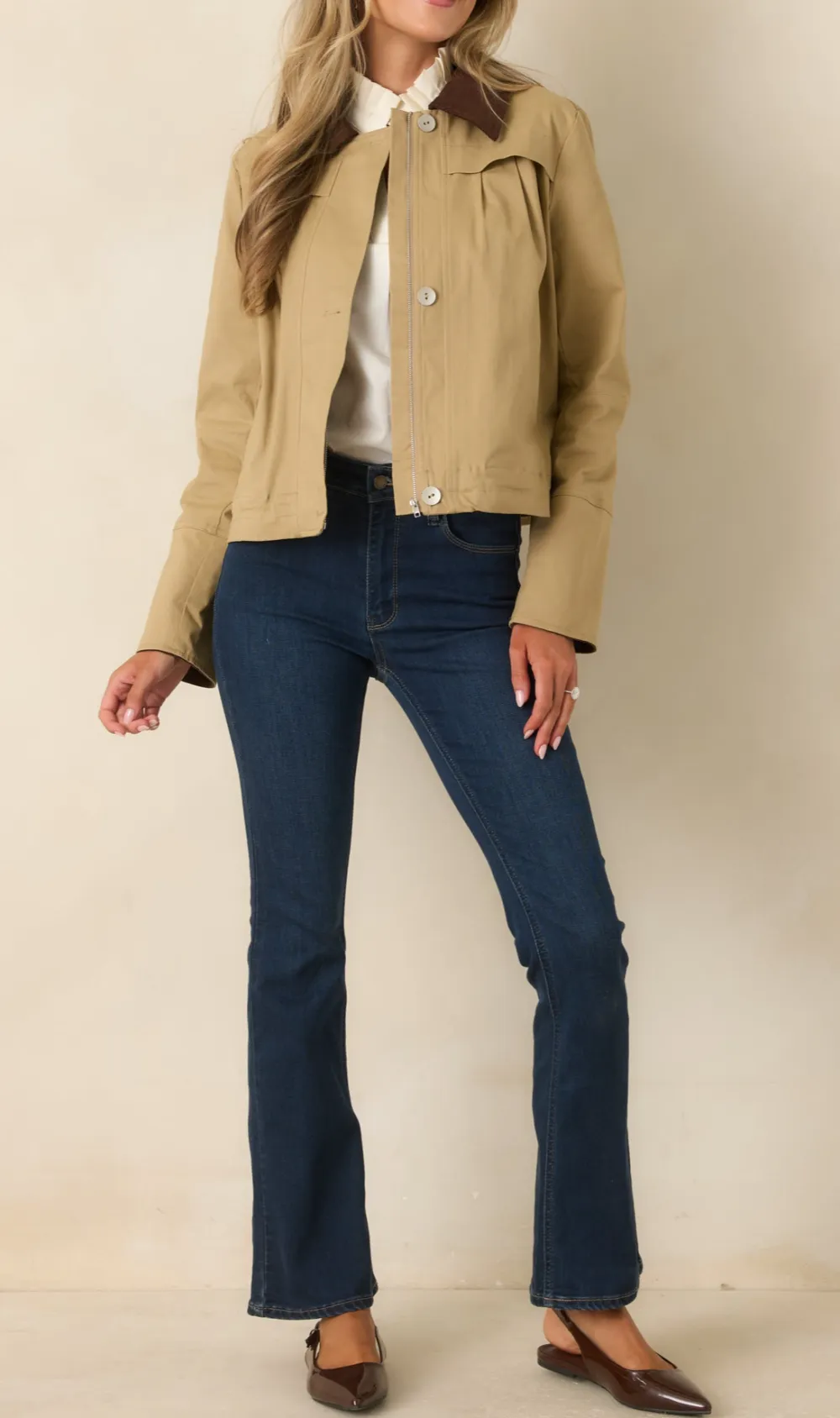 Cropped Cotton Jacket