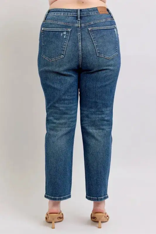 Panel Detail Tailored Denim Jeans