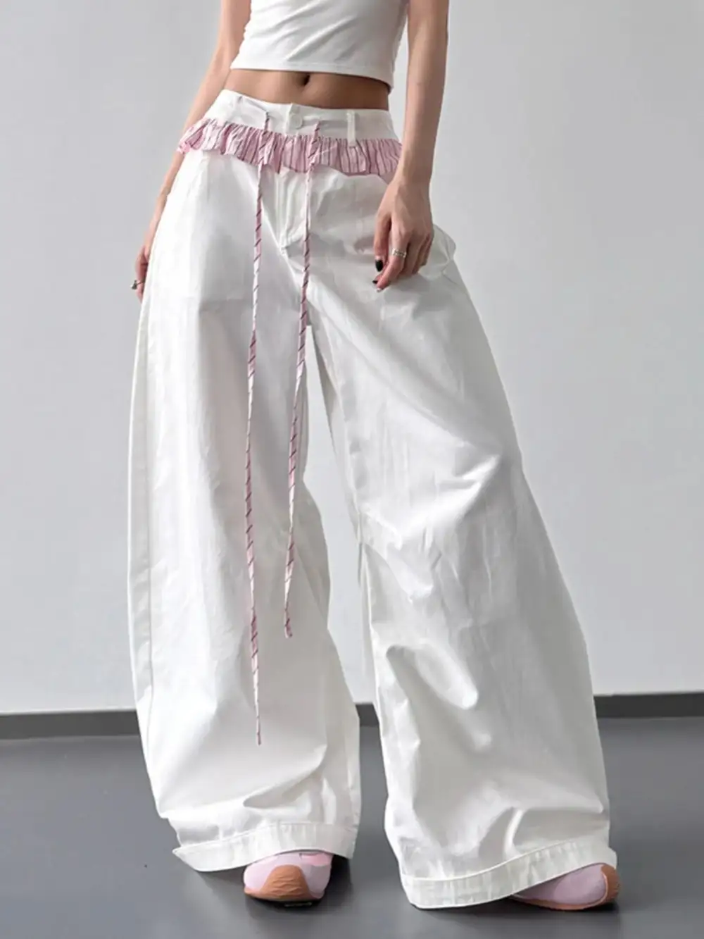 Soft Wide Leg Drawstring Pants