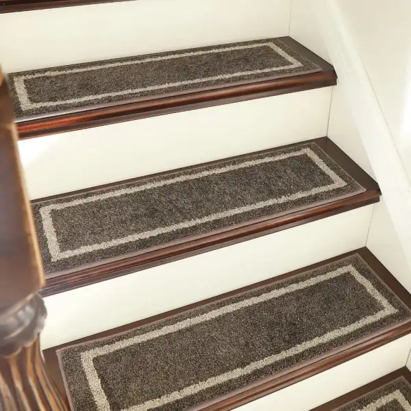 Bordered Stair Carpet Treads