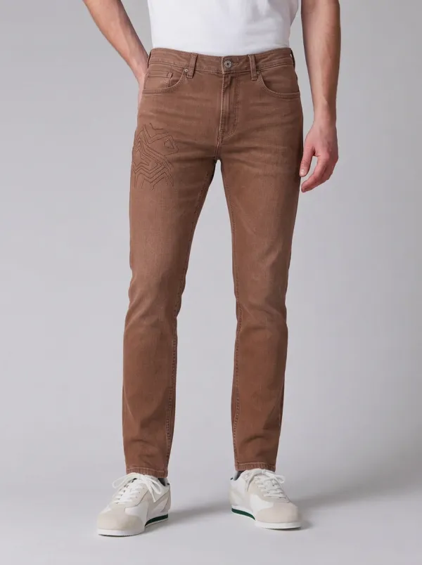 Men's Geometric Pattern Graphic Stretch Jeans