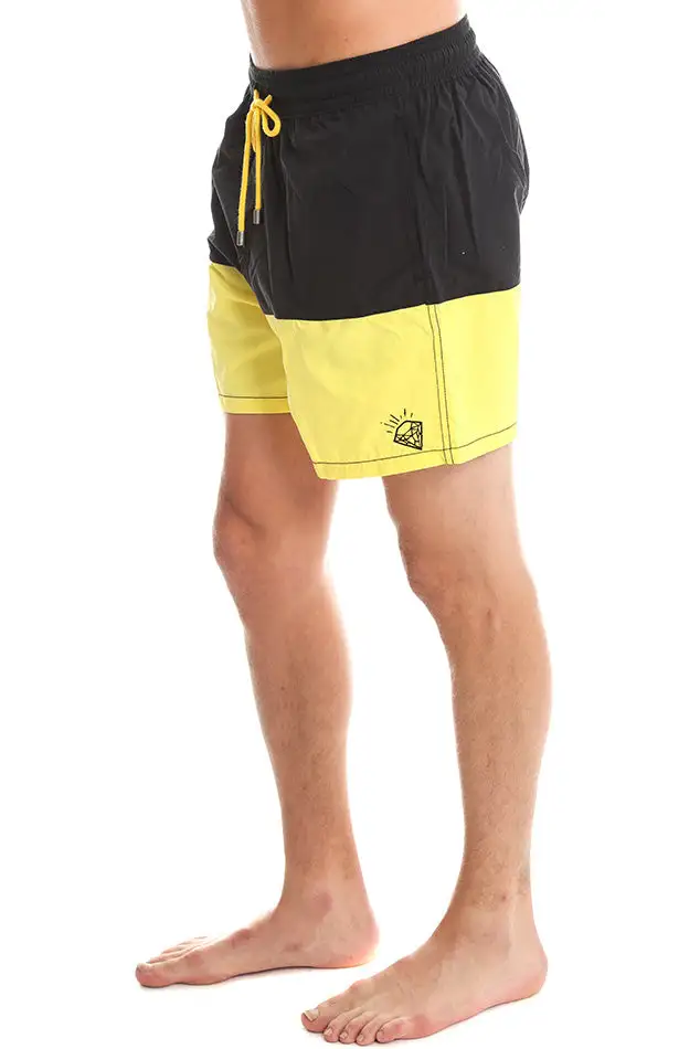 Striped Mesh Suit Swim Trunks