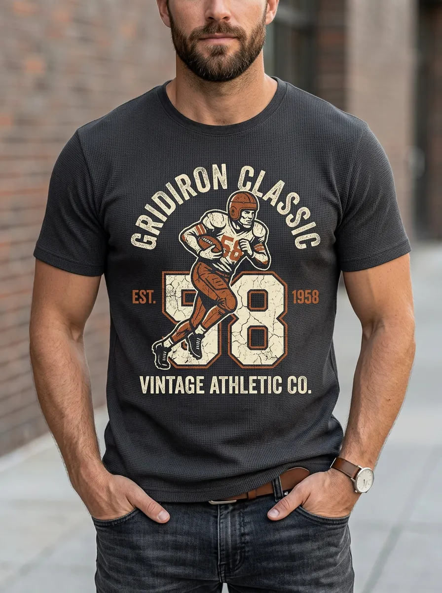 Men's Retro Gridiron Vintage T-Shirt