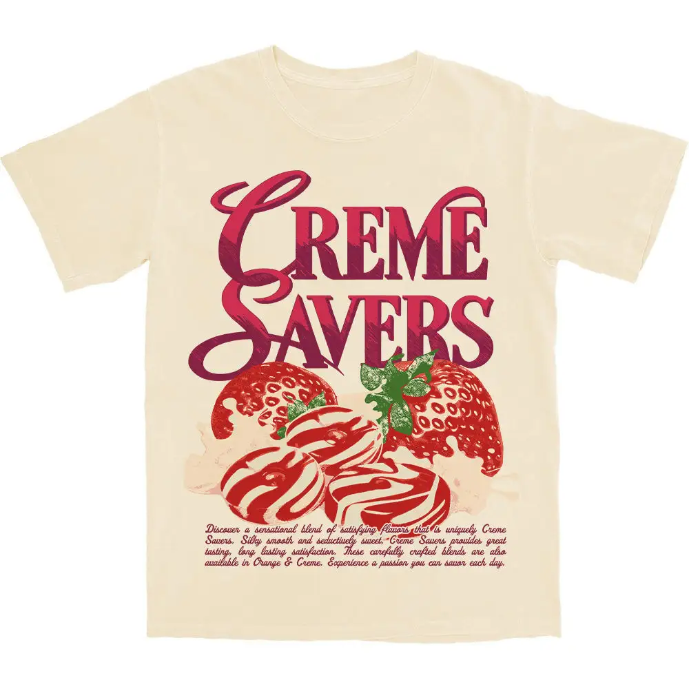 Cream Swirl Cotton Tee