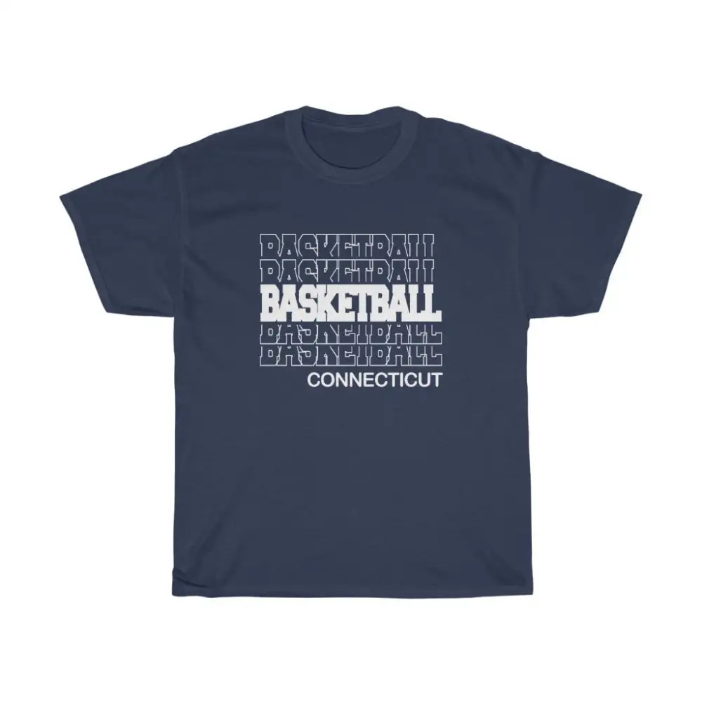 Basketball Connecticut in Modern Stacked Lettering