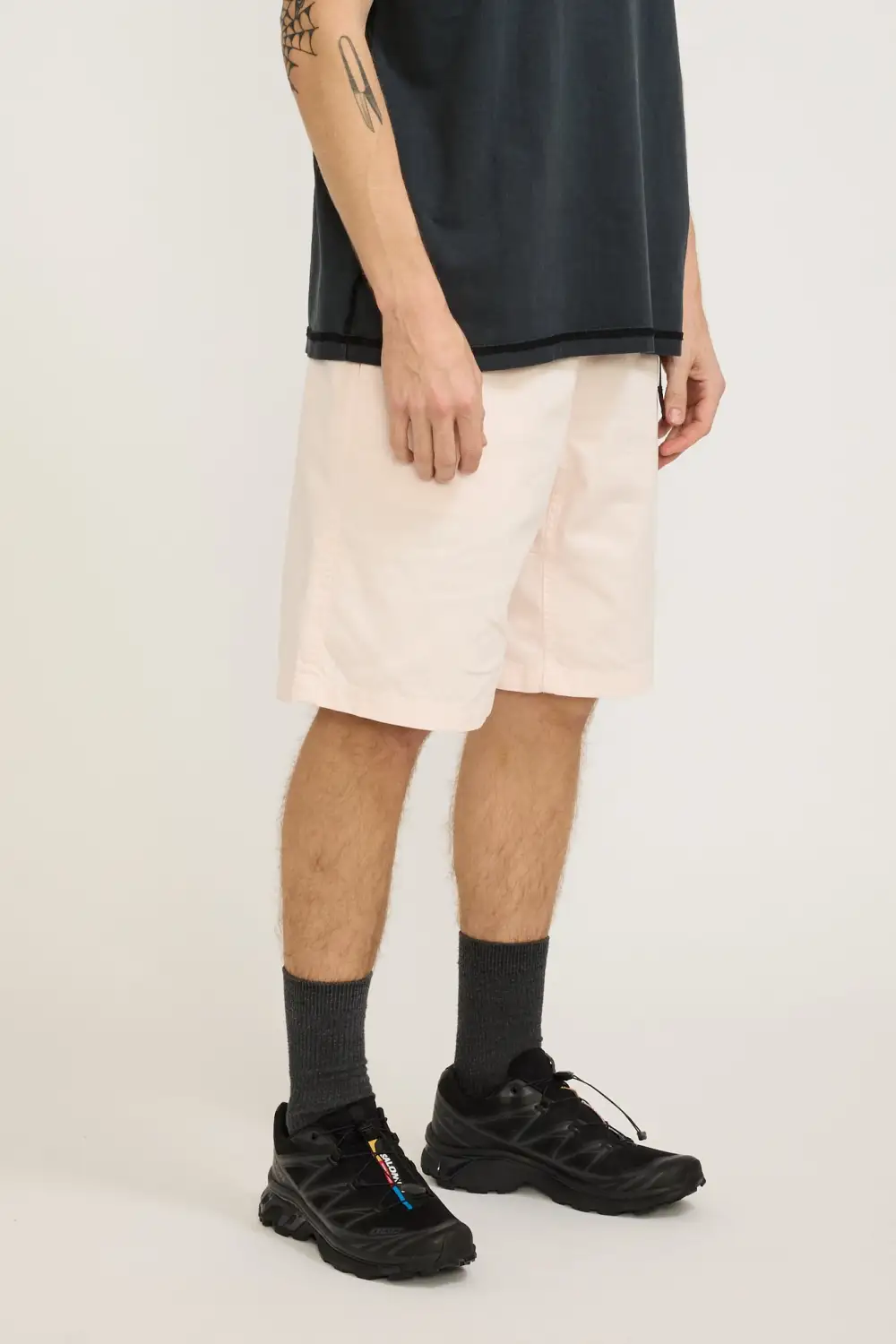 Light Pink Drawstring Short Pants