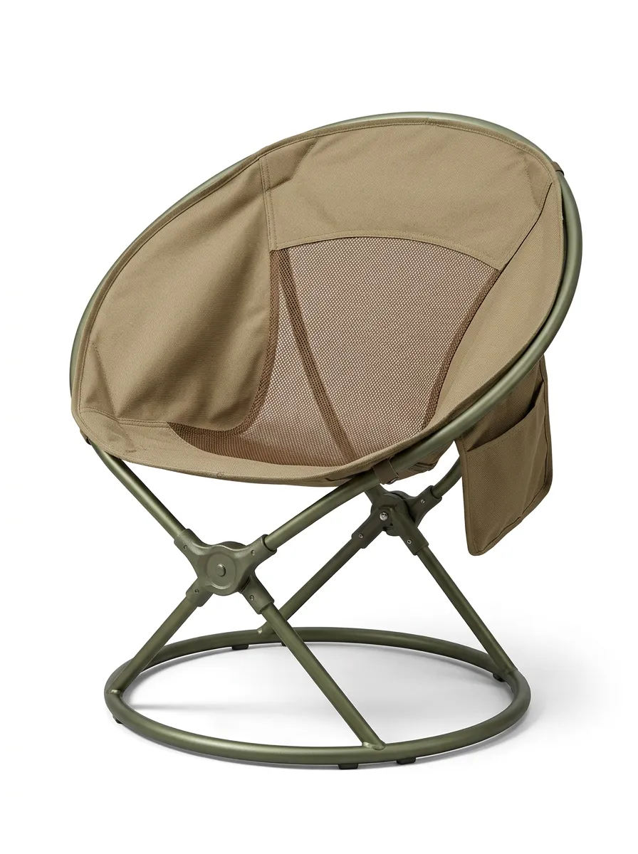 Khaki Mesh Folding Classic Camping Chair