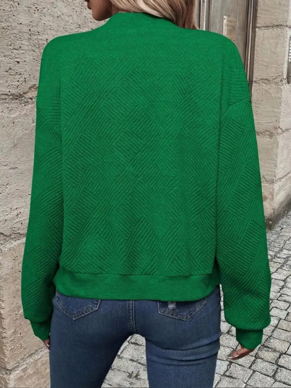 Refined Zip-Up Textured Jacket